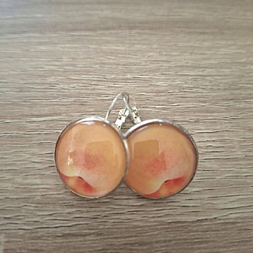Boucles d'oreilles dormeuses orange