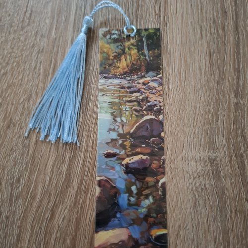 Marque page forêt et ruisseaux