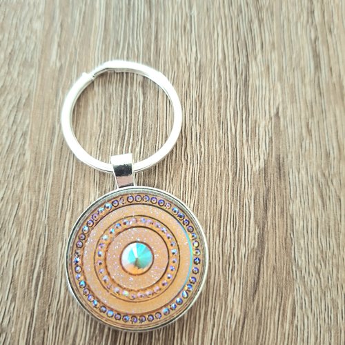 Porte-clés mosaïque orange