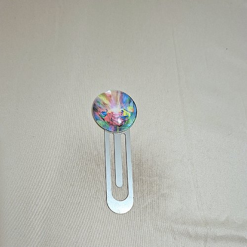 Marque page rose multicolore