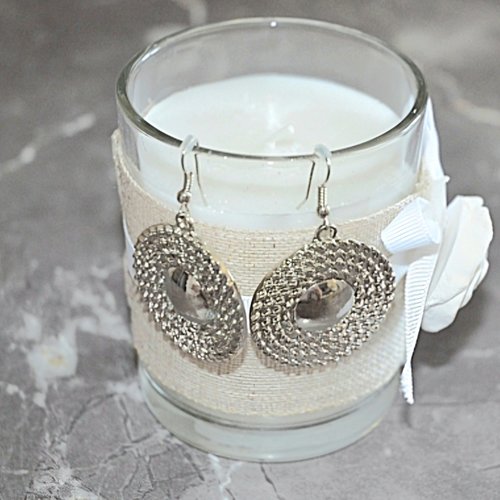Boucles d'oreilles créoles argentees