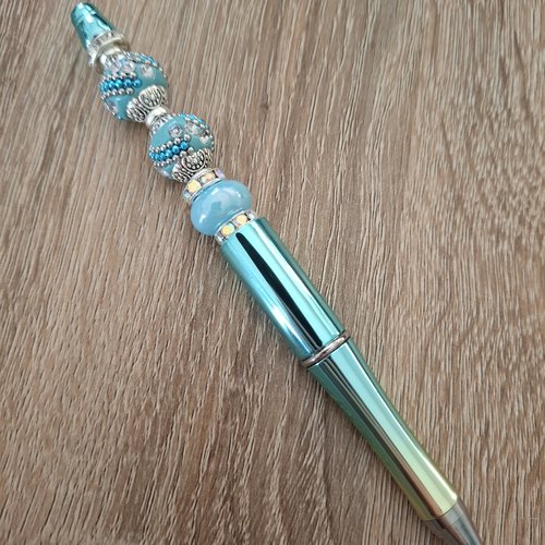 Stylo bleu oriental