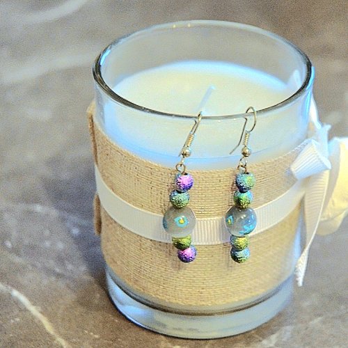 Boucles d'oreilles pendantes perles magiques