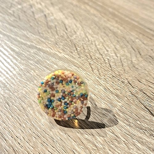 Bague réglable resine multicolore