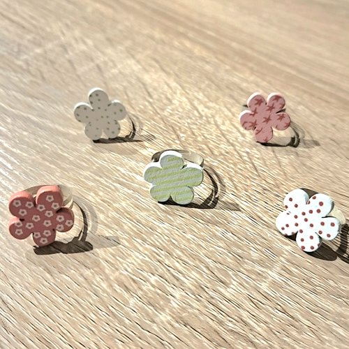 Bague enfant bois fleur