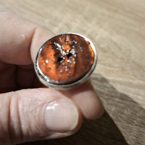 Bague reglable bouton mordoree
