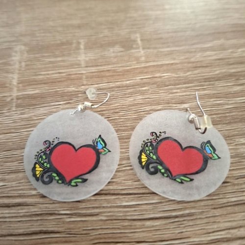 Boucles d'oreilles plastique dingue