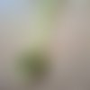 Collier organza vert pendentif métal cœur vert
