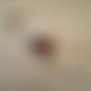 Stylo froufrou blanc et marron perles bois et corde