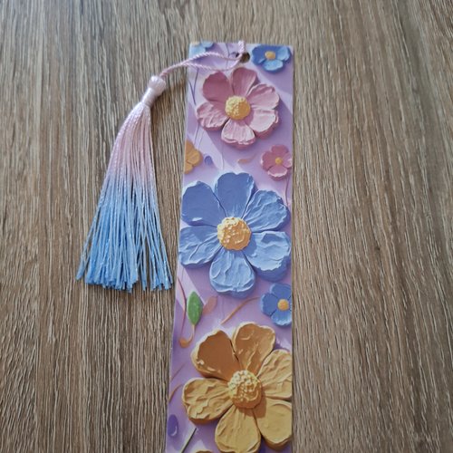 Marque page fleurs 3d