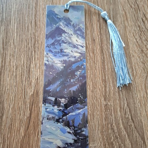 Marque page montagnes enneigées