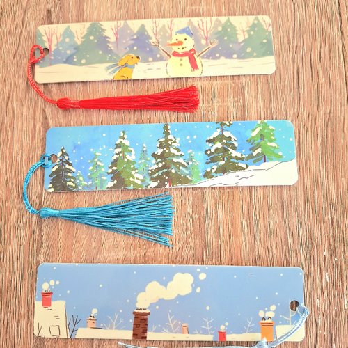 Marque page hiver noël