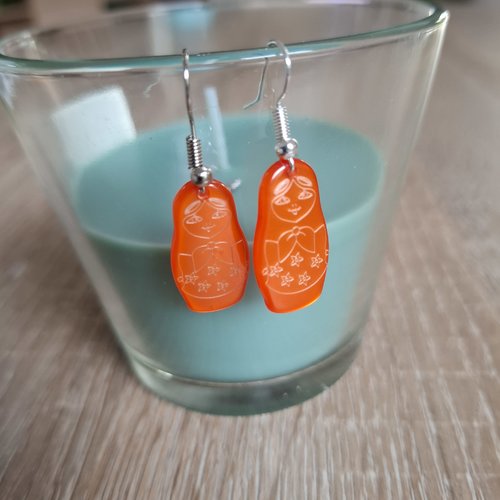 Boucles d'oreilles pendantes poupees russes oeangzs