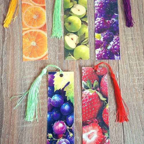 Marque page fruits