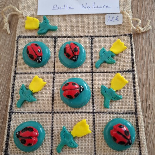 Jeu morpion belle nature