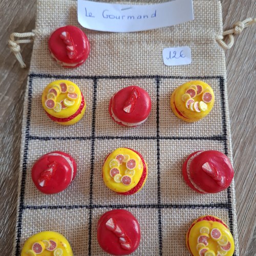 Jeu morpion le gourmand
