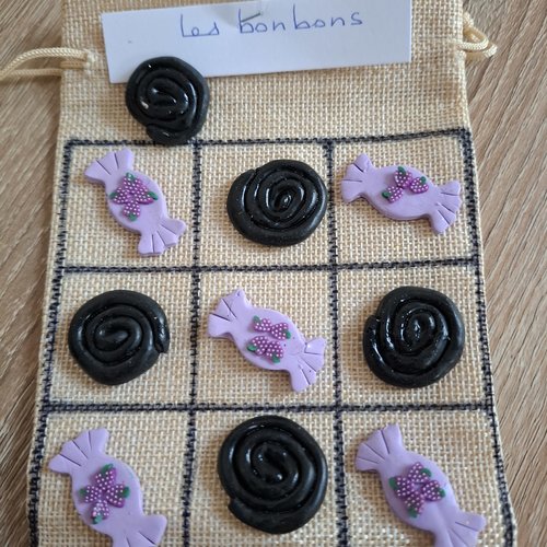 Jeu morpion les bonbons