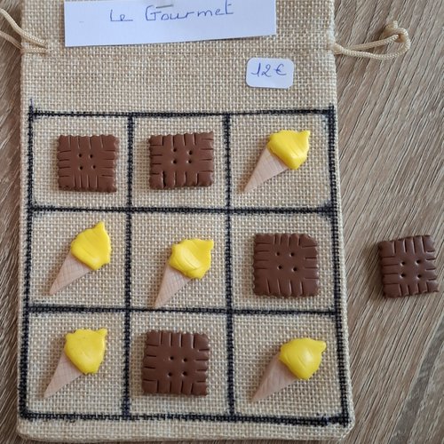 Jeu morpion le gourmet