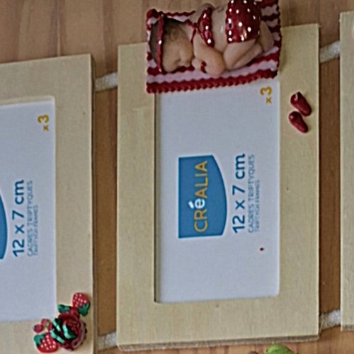 Triptyque fillette plage et bord de mer