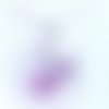 Collier pendentif résine époxy fleur séchée naturelle violette