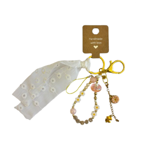 Porte-clés daisy - rose