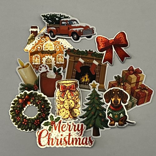 Lot de sitckers sur la thème de noël