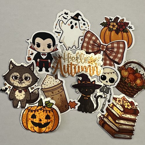 Lot de sitckers sur la thème de l'automne et d'halloween
