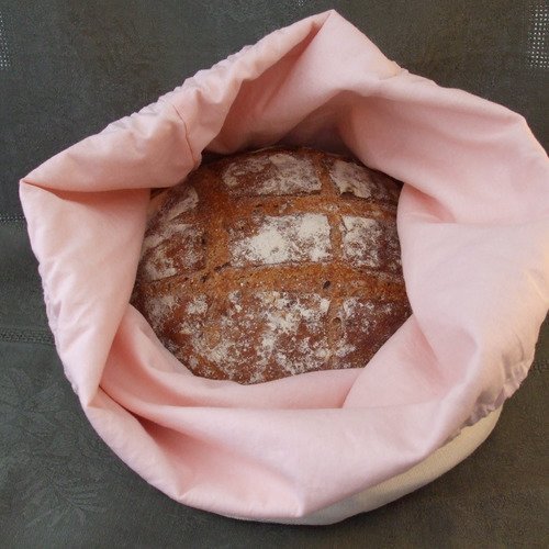 Sac A Pain En Tissu Vintage Pour Pain Rond Un Grand Marche