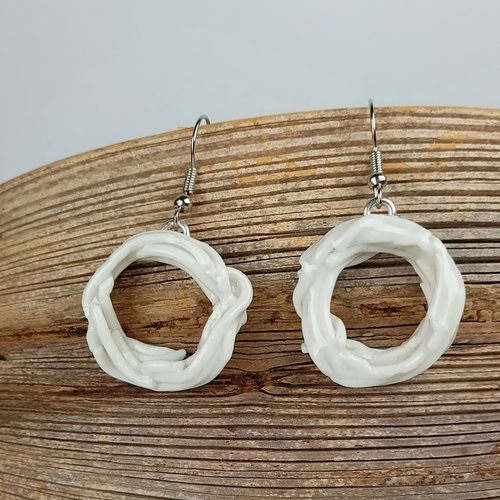 Boucles d'oreilles porcelaine catia