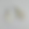 Boucles d'oreilles porcelaine blanche coca