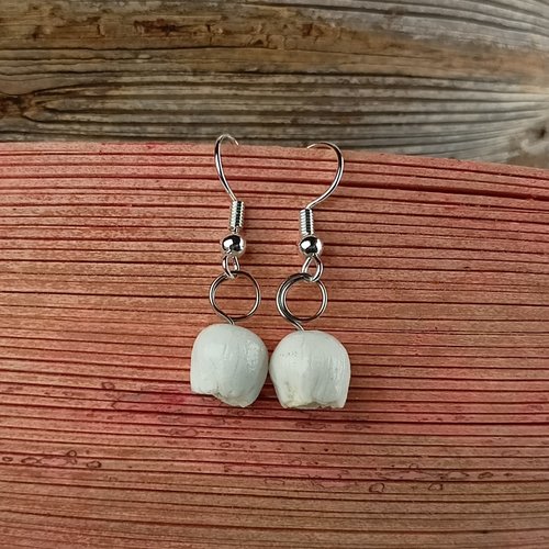 Boucles porcelaine blanche muga