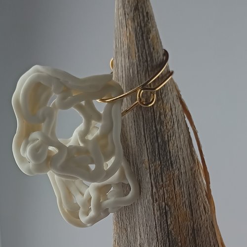 Boucles d'oreilles porcelaine blanche myra