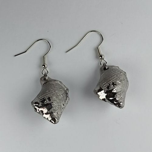 Boucles d'oreilles porcelaine platine irina