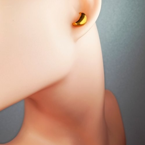 Boucles d'oreilles porcelaine or liquide avena