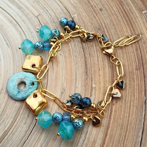 Bracelet porcelaine chaine anira