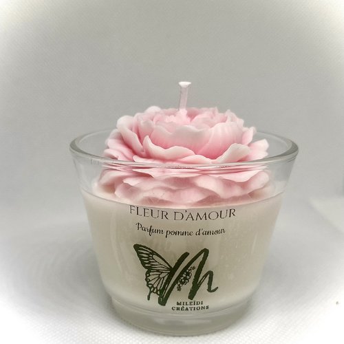Bougie fleur d'amour
