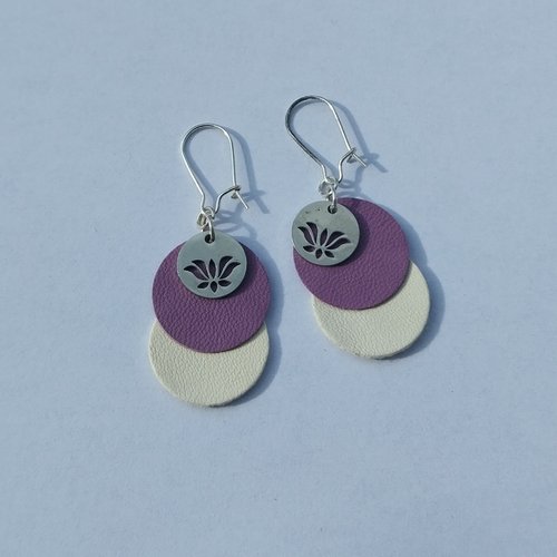 Boucle d'oreilles cuir