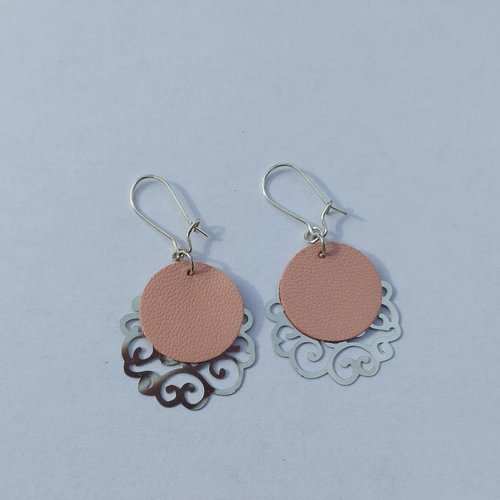 Boucle d'oreilles rose