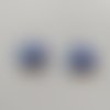 Boucle d'oreilles interchangeable bleue