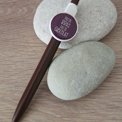 Stylo cabochon "chocolat"