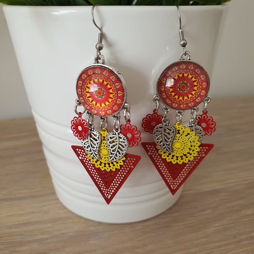 Boucles d'oreilles cabochon