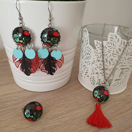 Boucles d'oreilles cabochon