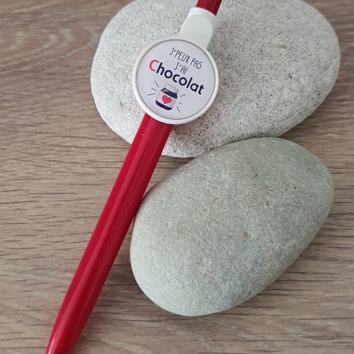 Stylo cabochon "chocolat"