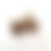 Petite ampilles chocolat et or en fimo faites main – uniques & interchangeables pour boucles d'oreilles créoles