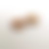 Petites pampilles bicolore caramel - beige en fimo – faites main & interchangeables - pour créoles