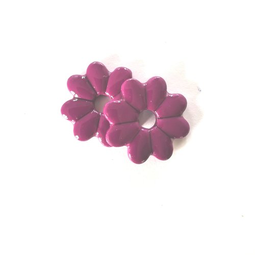 Pampilles violette en fimo faites main – uniques & interchangeables pour créoles