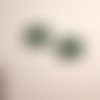 Pampilles verte en fimo faites main – uniques & interchangeables pour créoles