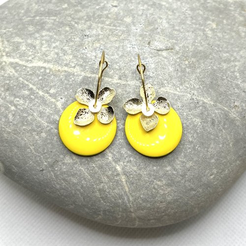 Boucles d’oreilles pomme d’amour jaune