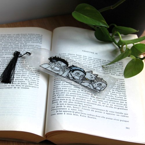 Marque-page peinture sur verre/plexiglass, glass painting. personnage manga.