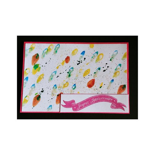 Carte Anniversaire Femme Carte De Voeux Artistique Peinture Acrylique Un Grand Marche